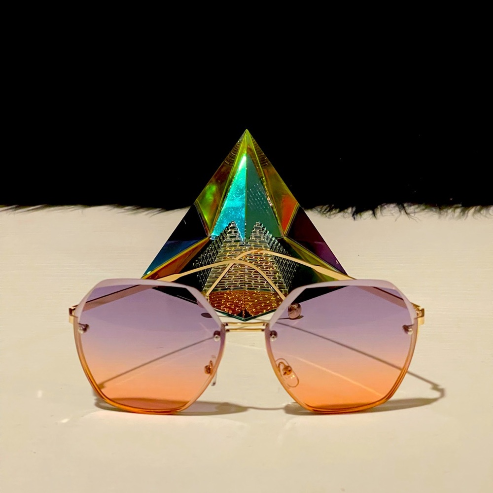 New Metal Frame Women Oversized Fashion Sunglasses